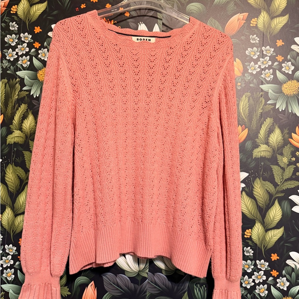 Boden Coral Knit Sweater
